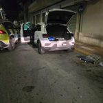 Man arrested tampered with the license plate with electrical tape