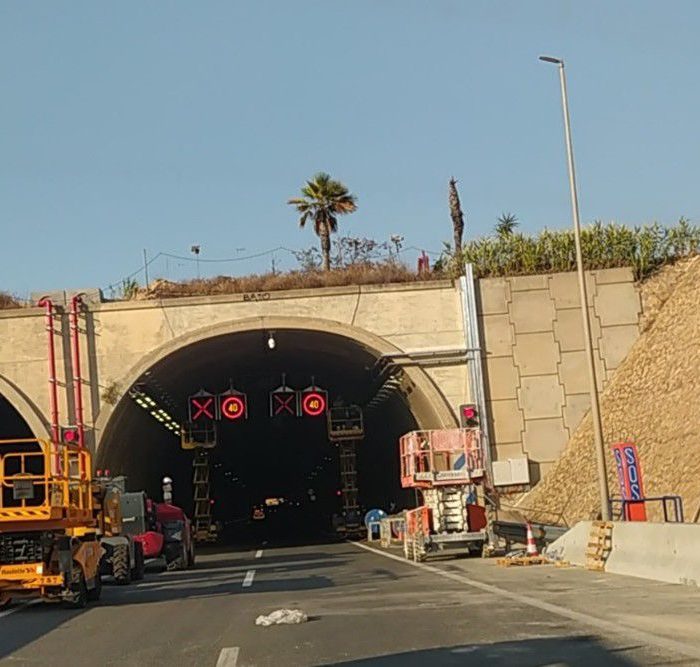 Scheduled road closures on the AP-7 of the Pilar de la Horadada tunnel