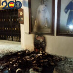 National Police rescue nun from a fire at the Poor Clares convent in Lorca